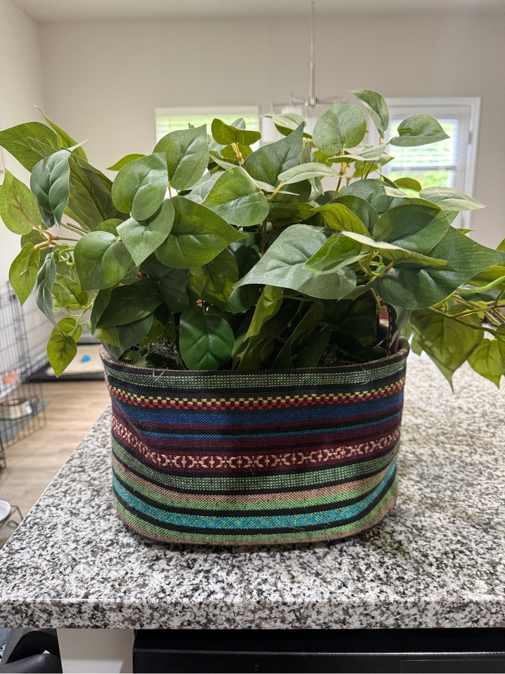 🪴Large Faux Pothos Plant in Decorative Basket
